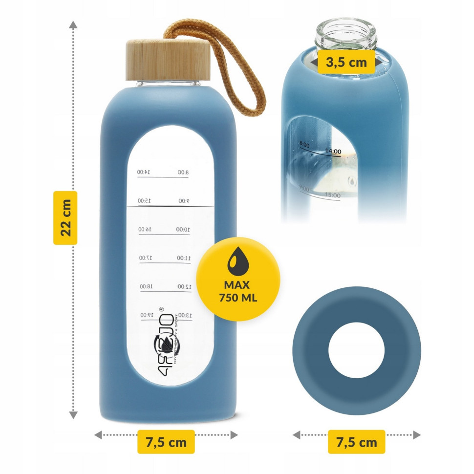 Пляшка для води спортивна 4FIZJO P-5905973404181 Blue 750 мл