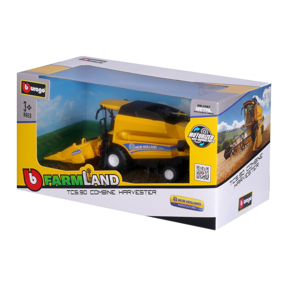 Автомодель комбайн ЗЕРНОЗБИРАЛЬНИЙ NEW HOLLAND TC5.90 Bburago 18-31722 (1:24)