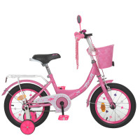 Велосипед дитячий PROF1 Y1411-1 14 дюймів, рожевий