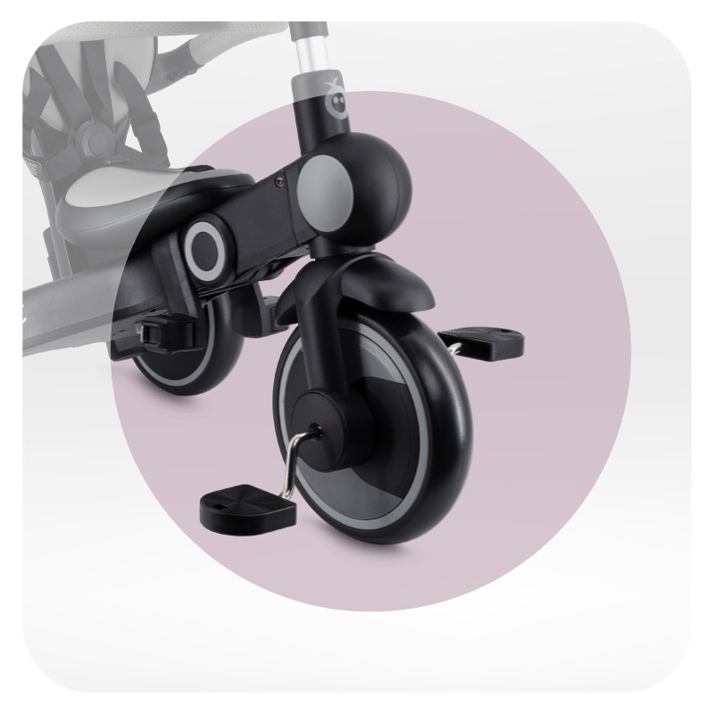 Детский трехколесный велосипед 4 в 1 SOLIVIA MoMi ROTR00017 grey