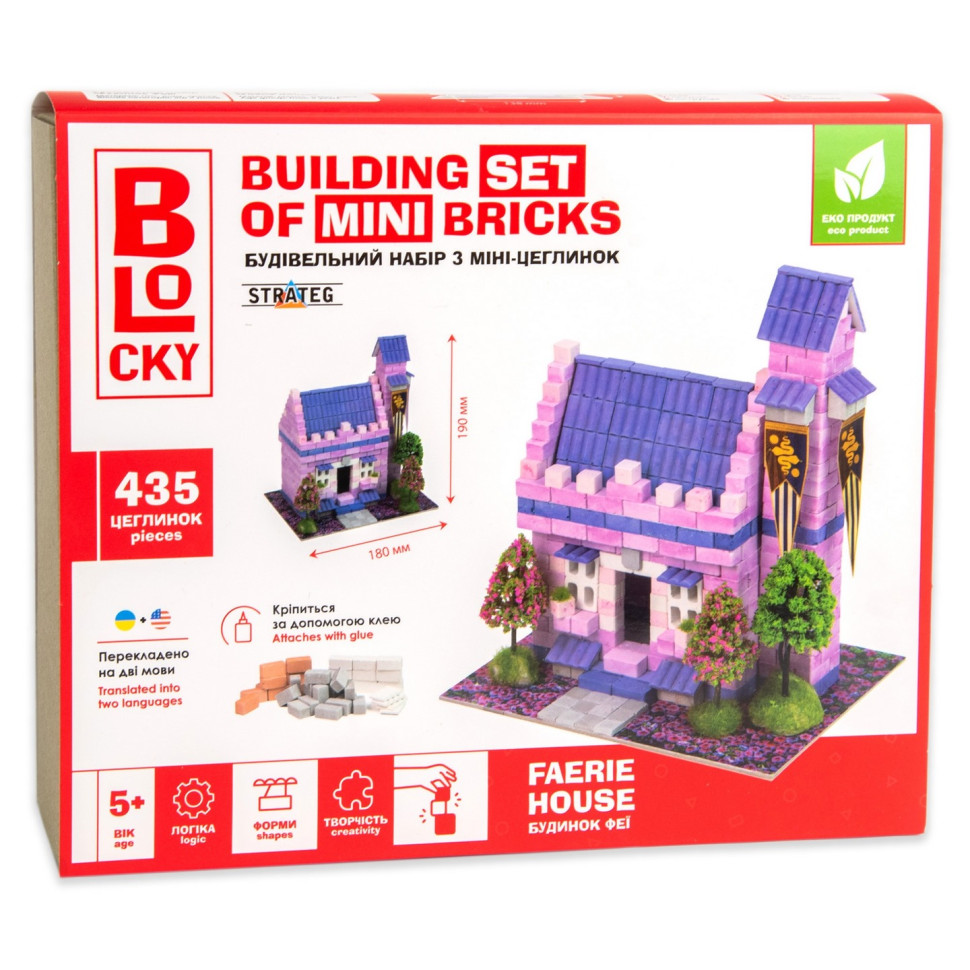 Будівельний набір для творчості Будинок Феї BLOCKY Strateg 31020 з міні-цеглинок