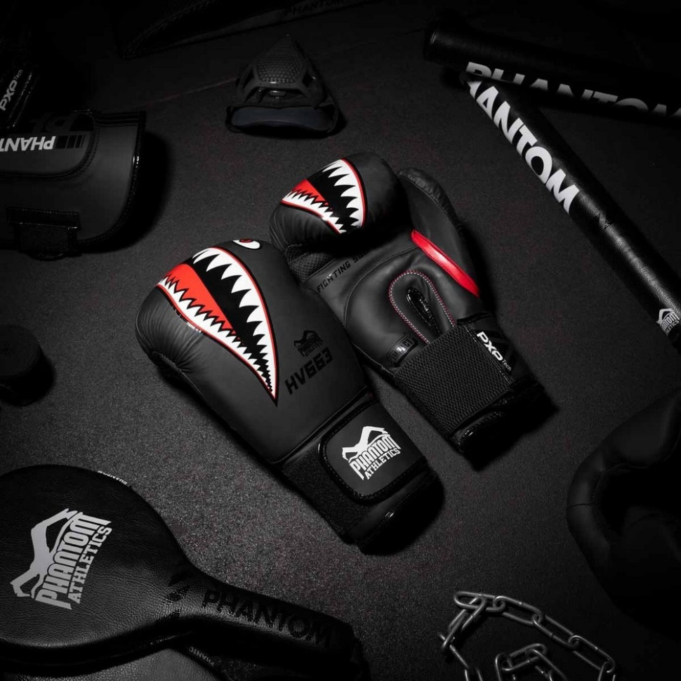Боксерские перчатки Fight Squad Schwarz Phantom PHBG2216-16 Black 16 унций
