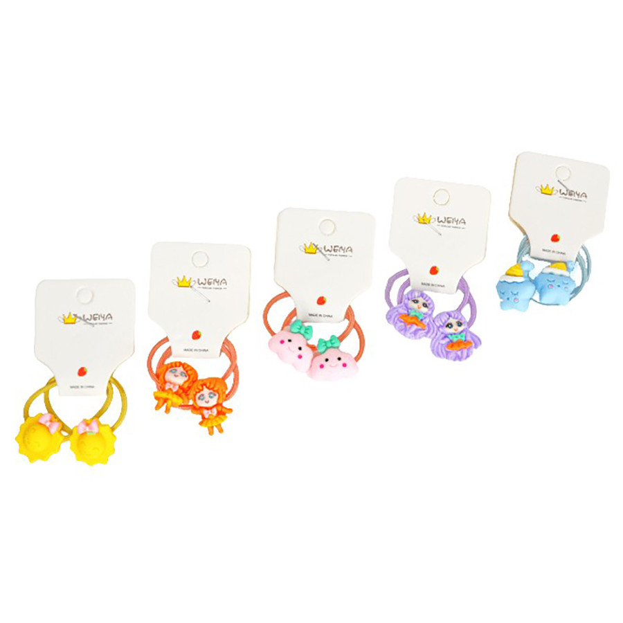 Дитячі резинки для волосся Асорті La-beauty 0108-327, 10 пар