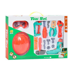 Игровой набор инструментов "Tool Set" Bambi H3006-2 шуруповерт, очки, каска