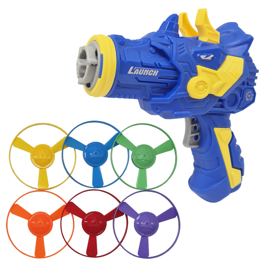 Розважальна гра-запускалка Динозаврик Bambi 123-1K4(Blue) 6 дисків