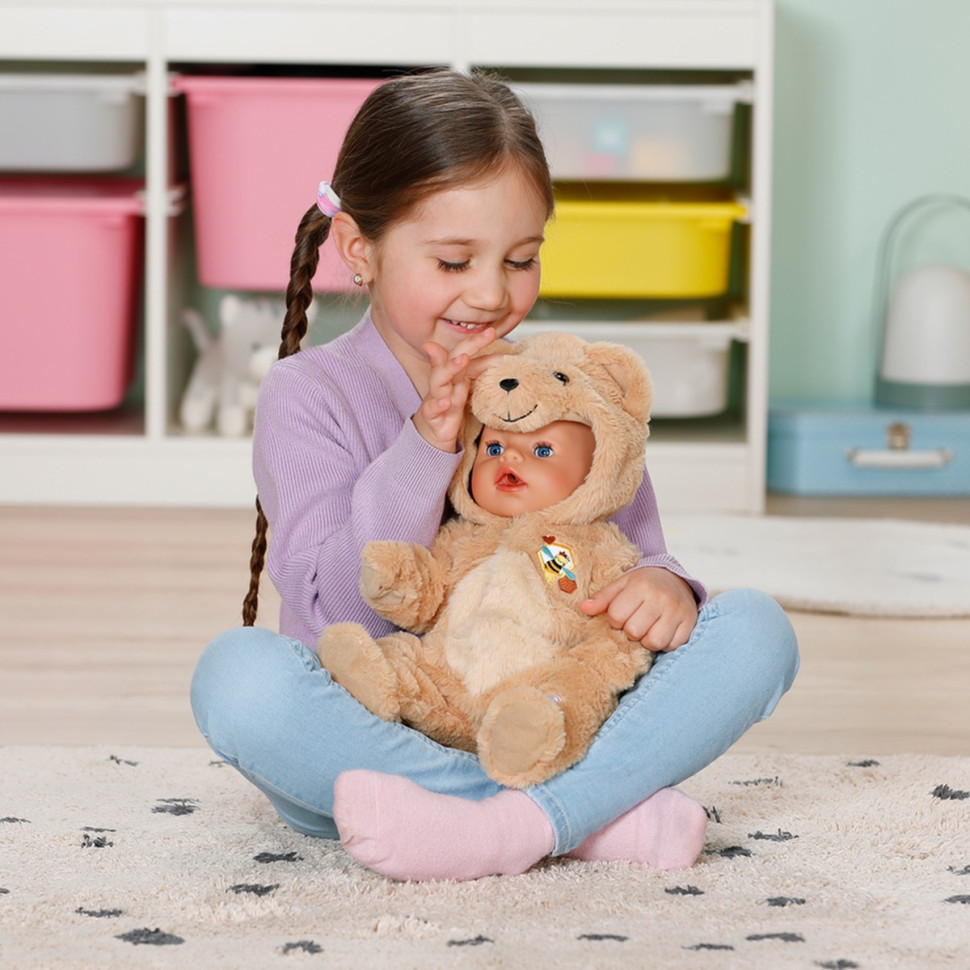 Кукла детская ЭММА В КОСТЮМЕ МЕДВЕДЯ BABY born 837115, 43 см, с аксессуарами