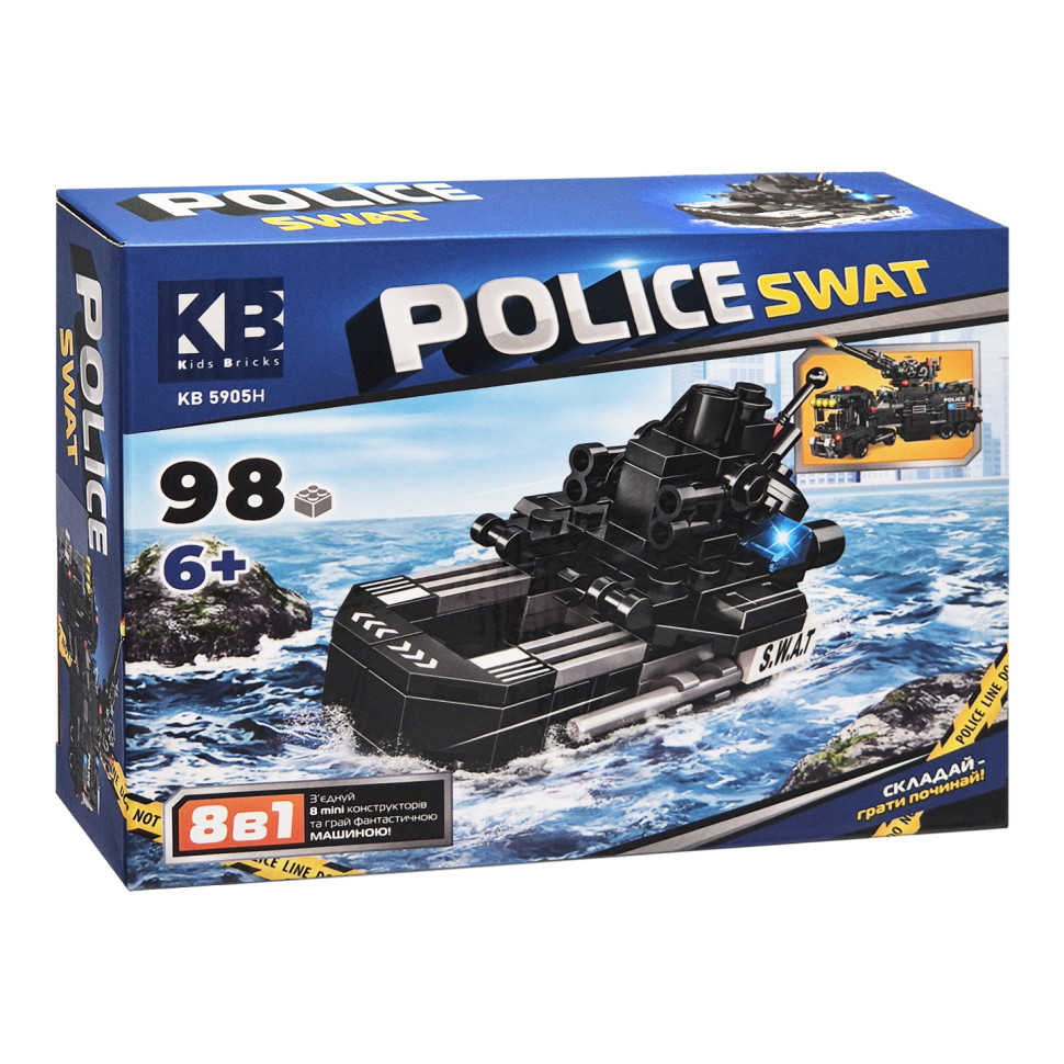 Детский конструктор Police SWAT Limo Toy KB 5905H пластик, 98 деталей