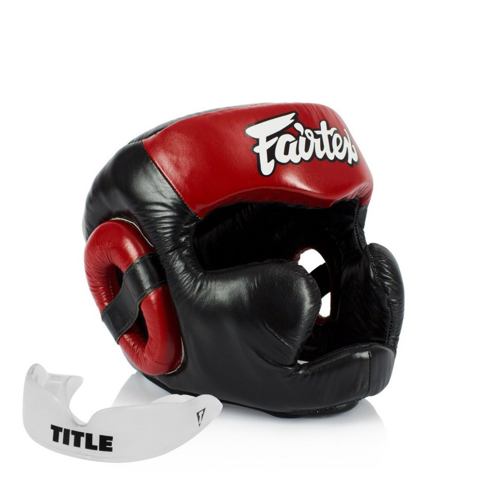 Боксерский шлем HG13 Fairtex HG13_L_Black/Red, Black/Red, размер L