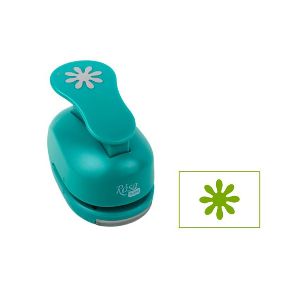 Фигурный дырокол Цветок №1 Rosa 880546 размер заготовки 1,6 см