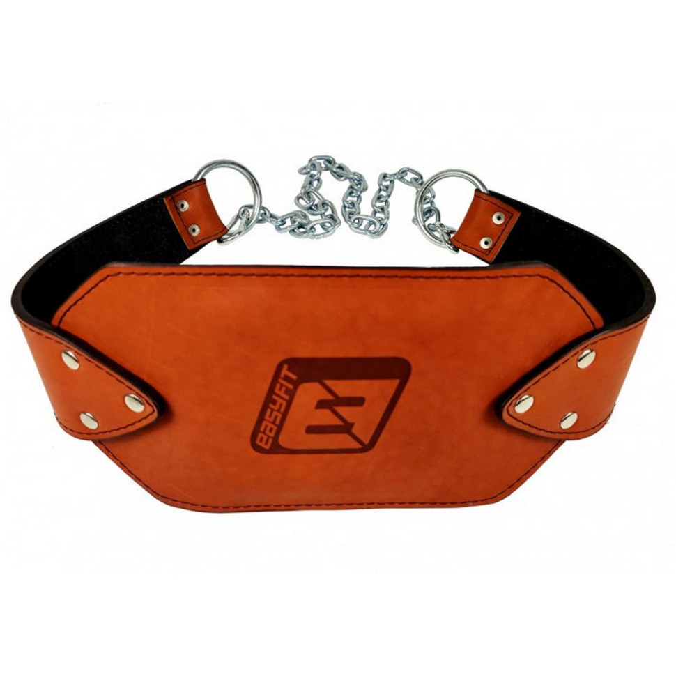 Пояс для обтяжень EasyFit EF-DBC-200-BR (шкіра) до 200 кг, коричневий