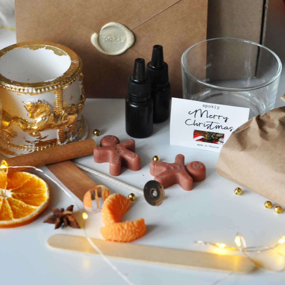 Новорічний набір для створення свічки «Карусель» L SP2465 на дві свічки