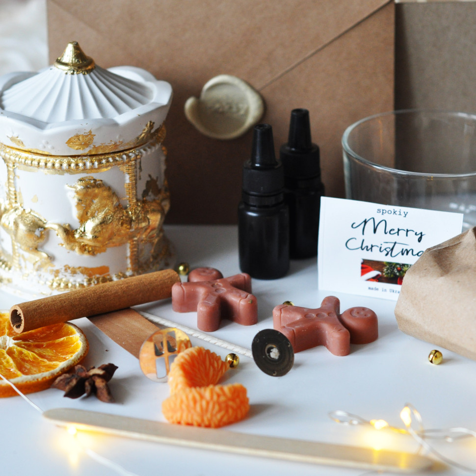 Новорічний набір для створення свічки «Карусель» L SP2465 на дві свічки