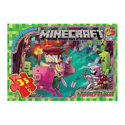 Пазл детский "Minecraft" Майнкрафт G-Toys MC776, 35 элементов