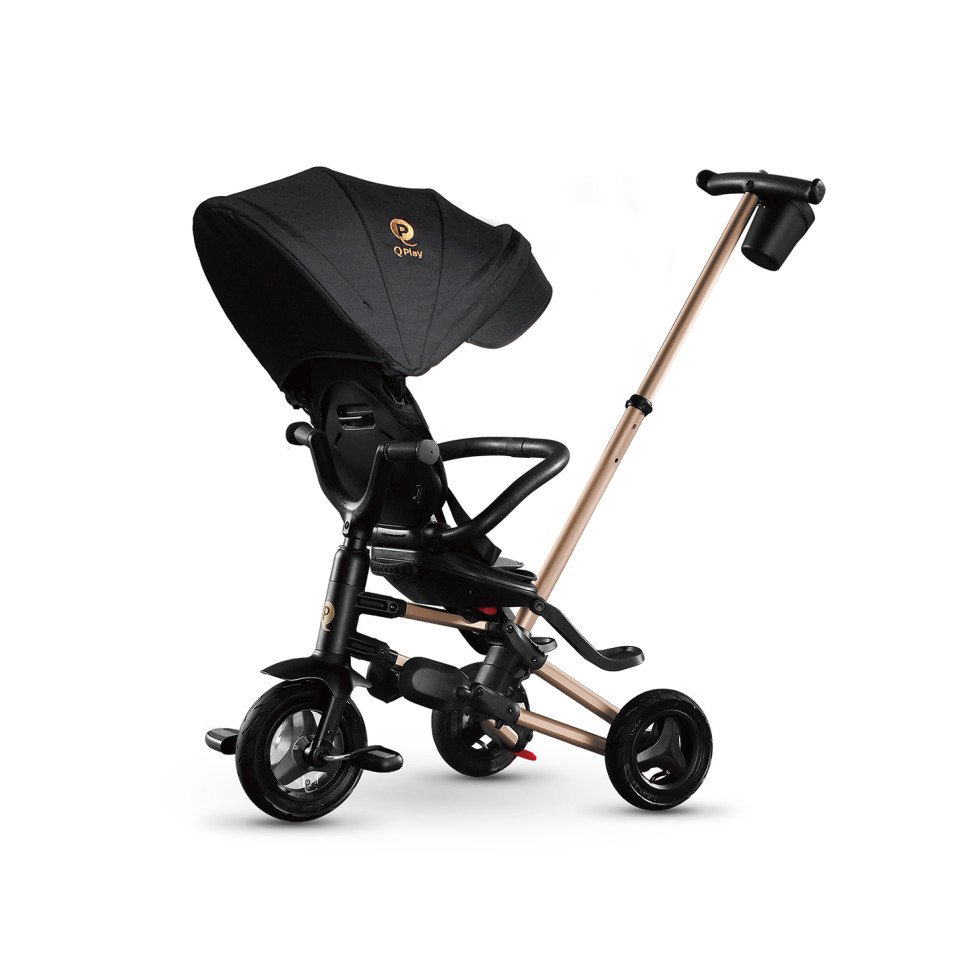 Велосипед триколісний дитячий Qplay S700Gold+Rubber складний