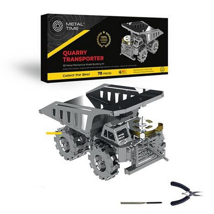 Сборная коллекционная модель Quarry Transporter Карьерный самосвал механический Metal Time MT014