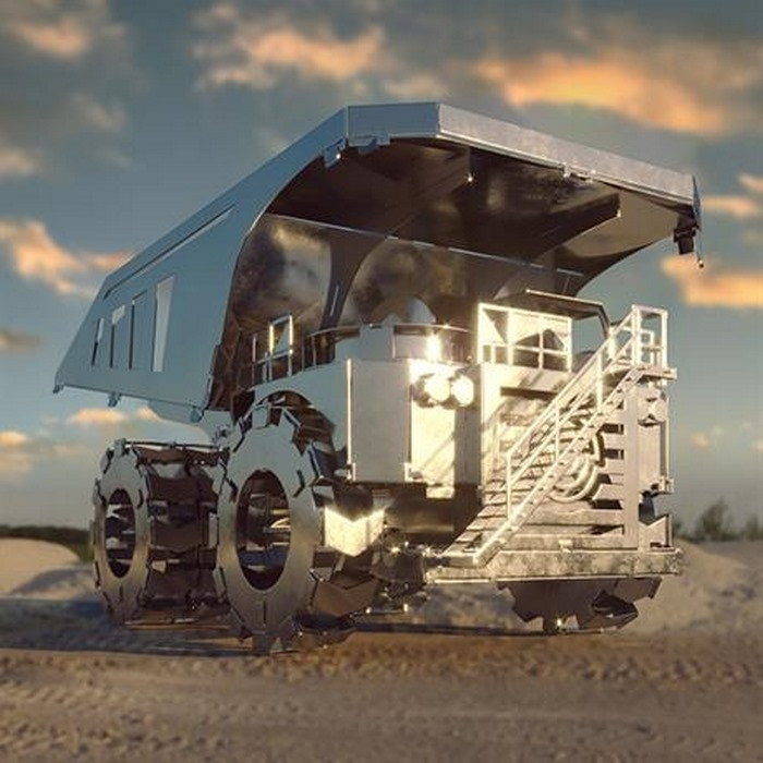 Сборная коллекционная модель Quarry Transporter Карьерный самосвал механический Metal Time MT014