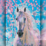 Алмазная вышивка на подрамнике "Белая лошадь" The Wortex Diamonds TWD20006