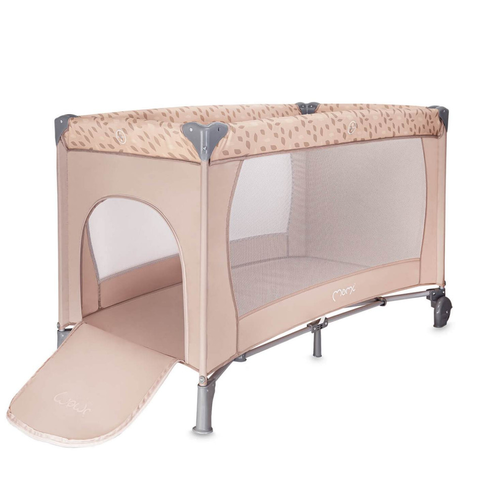 Детская кровать-манеж BELOVE MoMi LOZE00027 beige складная, матрас 120х58 см