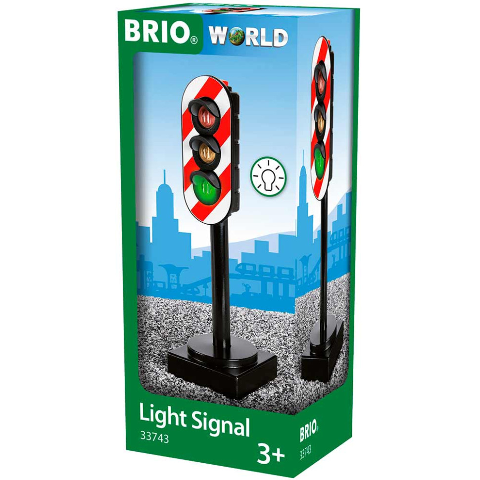 Светофор для детской железной дороги BRIO 33743-BR, пластик, свет