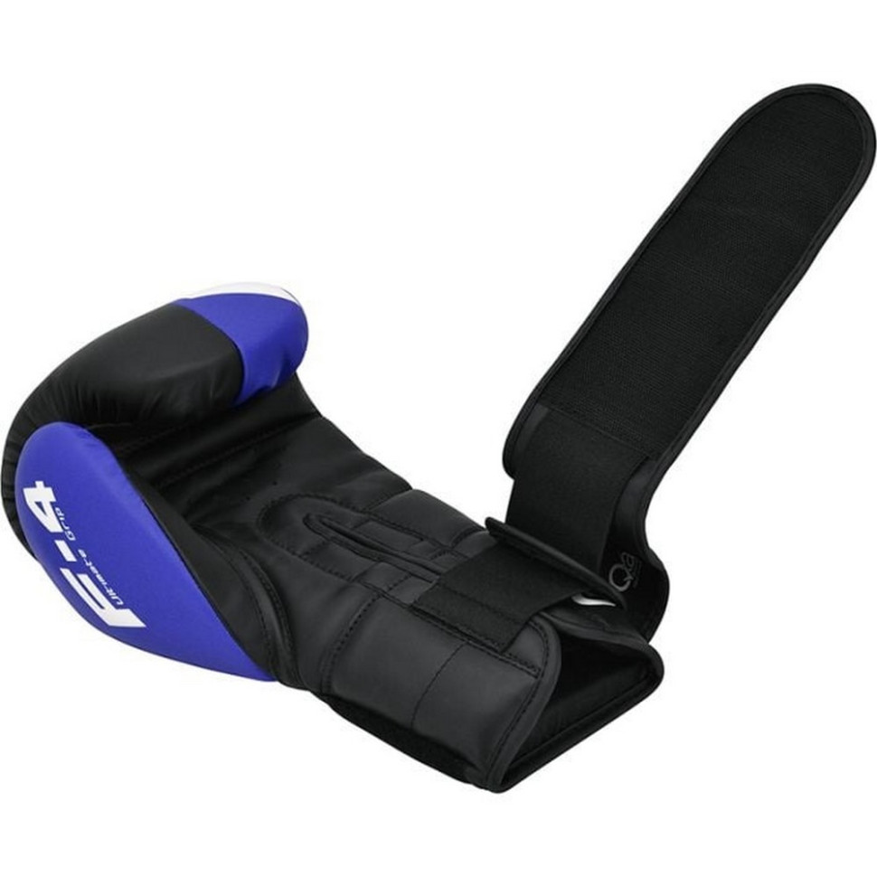 Боксерські рукавиці F4 Boxing Sparring Gloves Hook & Loop RDX Inc Limited BGR-F4U-14OZ, BLUE/BLACK 14 унцій