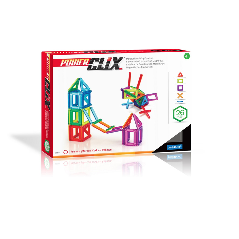 Магнитный конструктор PowerClix Frames Guidecraft G9199, 26 деталей