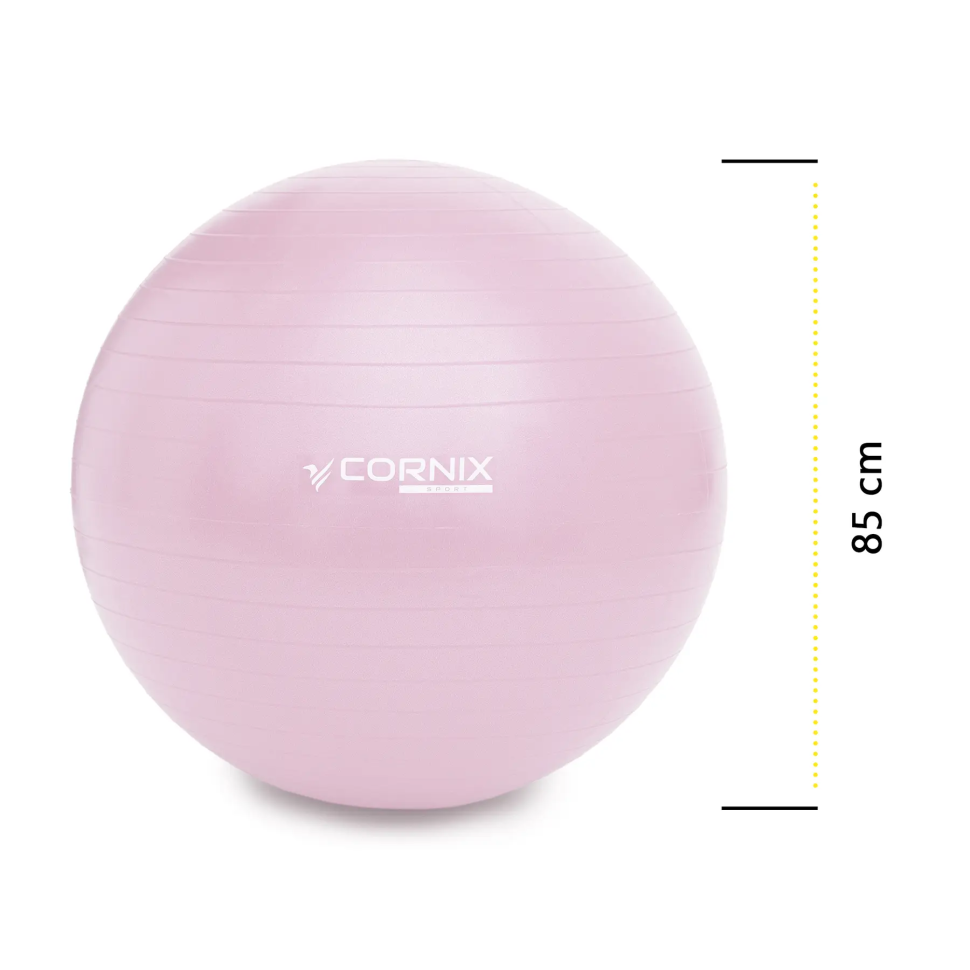 М'яч для фітнесу Anti-Burst Cornix XR-0370 рожевий 55 см