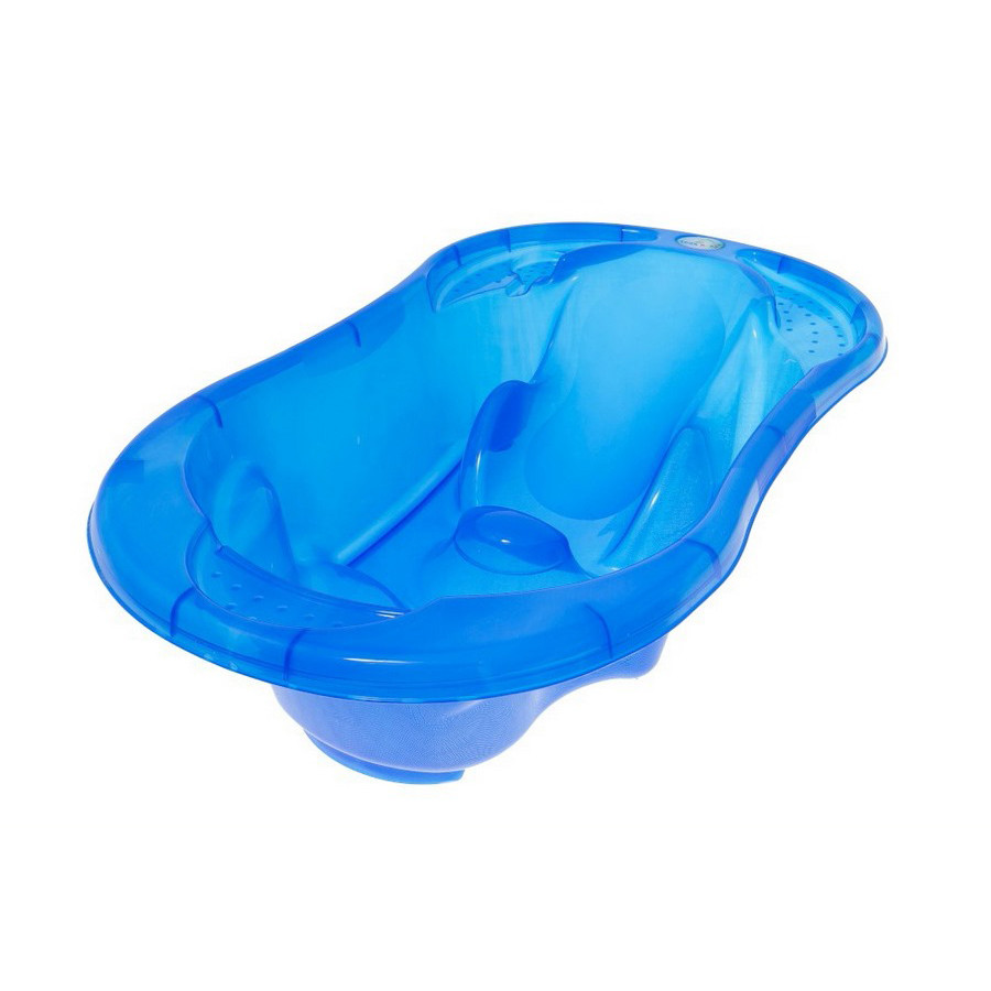 Ванночка дитяча 2 в 1 «Комфорт» Tega Baby TG-011-115 анатомічна, прозоро-блакитний