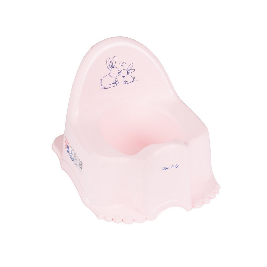 Горщик дитячий «Зайчики» Tega Baby PO-059-104 світло-рожевий