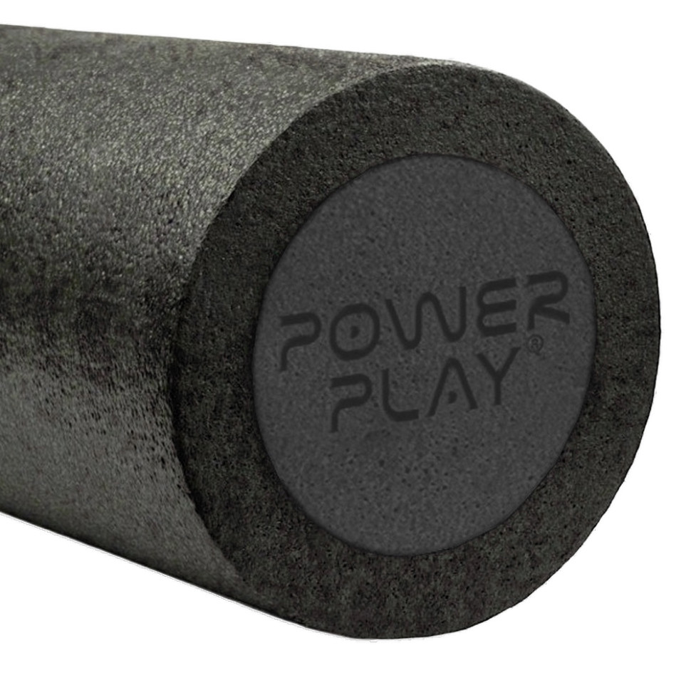 Массажный ролик (роллер) гладкий 4021 Fitness Roller PowerPlay PP_4021_Black_(30*15) 30x15 см