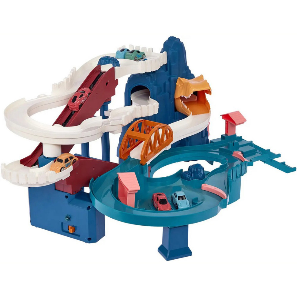 Игровой набор Автотрек-серпантин Dino ZIPP Toys 5501A, электрический 6 машинок
