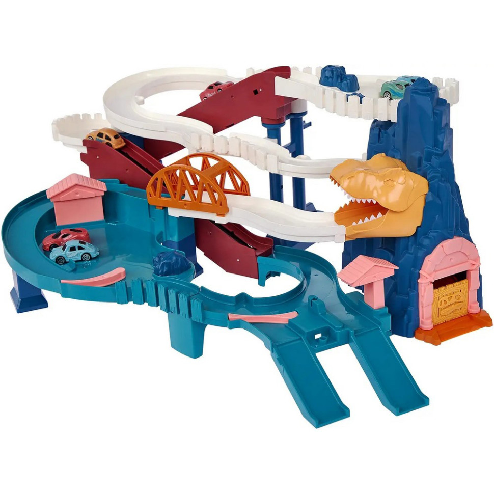 Игровой набор Автотрек-серпантин Dino ZIPP Toys 5501A, электрический 6 машинок