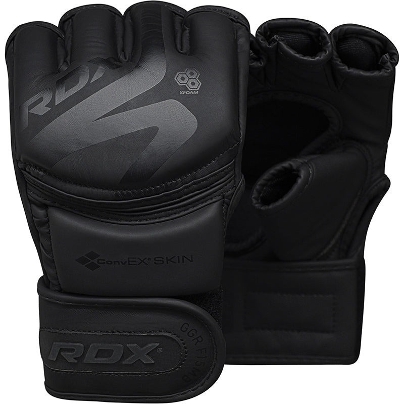 Перчатки для ММА F15 Noir Matte RDX Inc Limited GGR-F15MB-S, размер S (капа в комплекте)