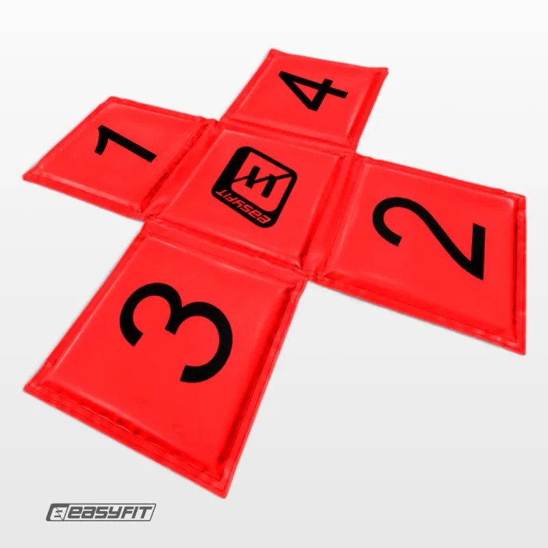 Кросс-мат спортивный для прыжков EasyFit EF-mat-R, складной, красный