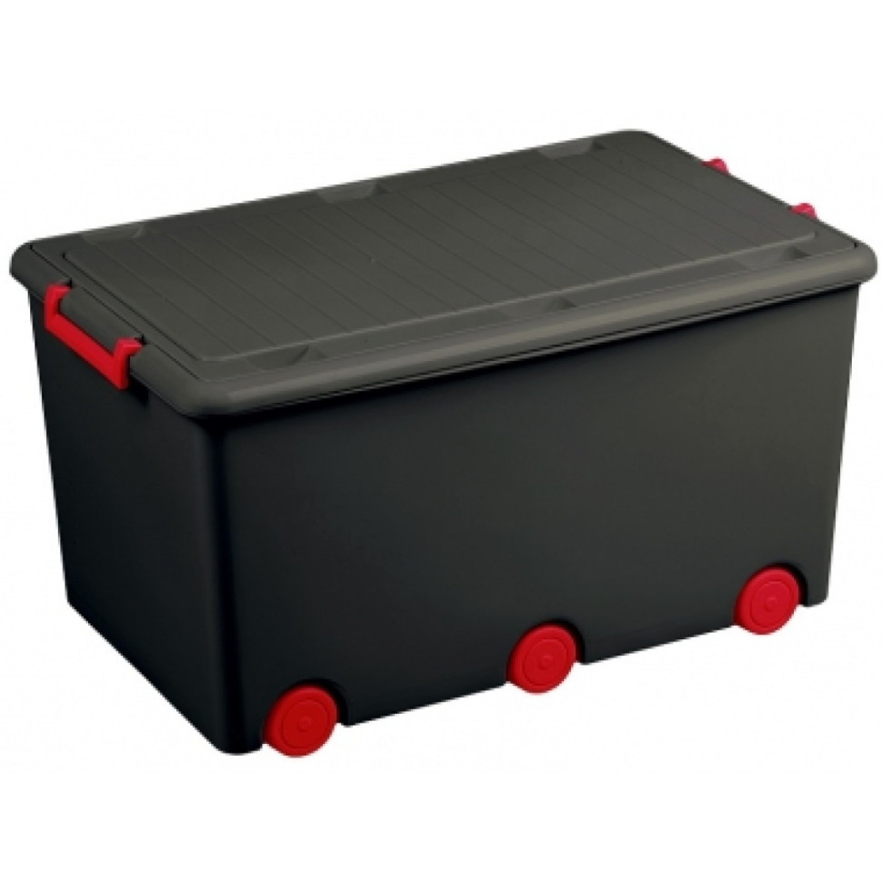 Ящик для іграшок Multifuncional Tega Baby PW-001-163-C, графіт-червоний