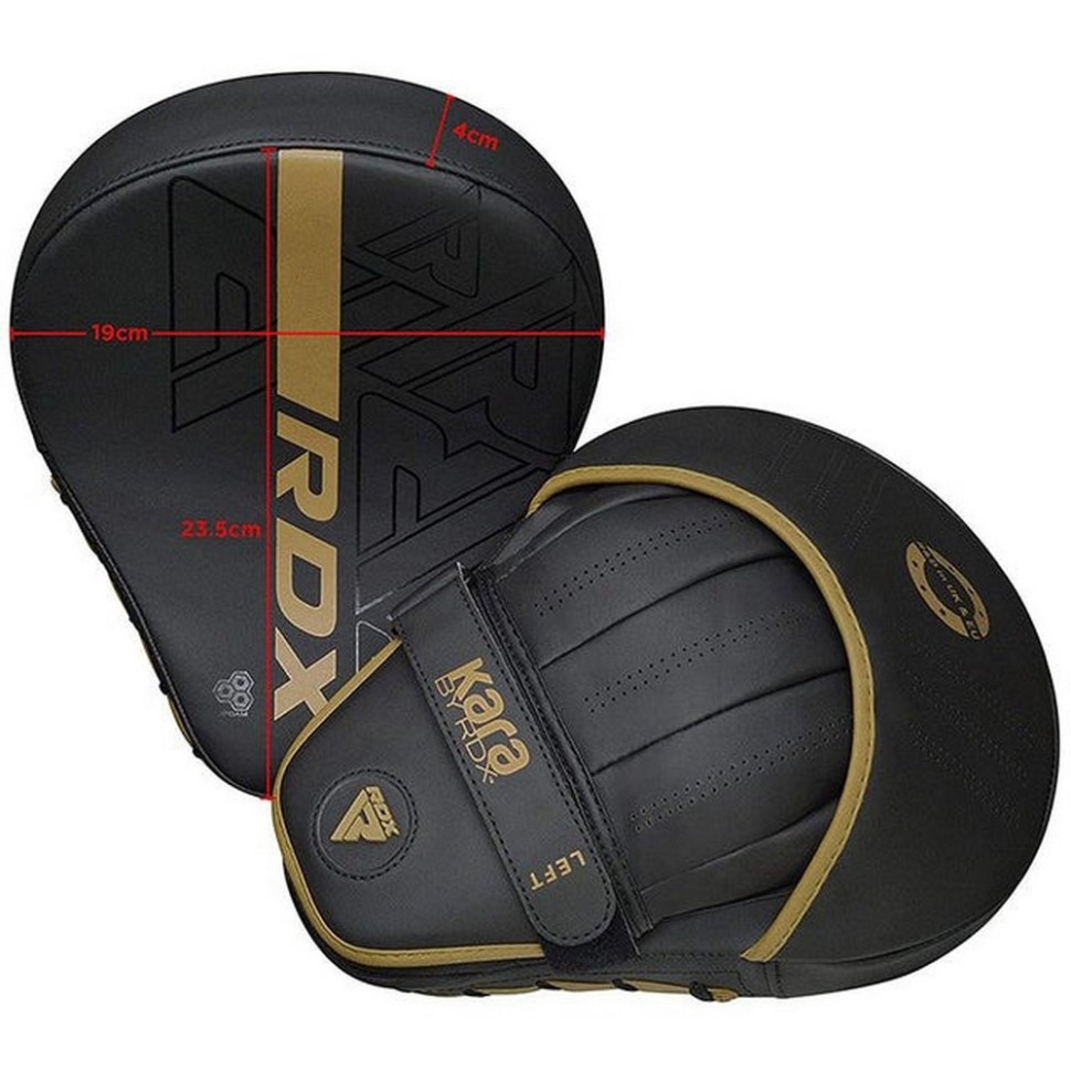 Лапи боксерські F6 KARA Matte RDX Inc Limited FPR-F6MGL, Golden
