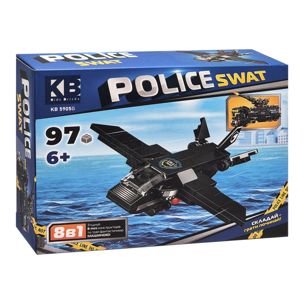 Детский конструктор Police SWAT Limo Toy KB 5905G пластик, 97 деталей