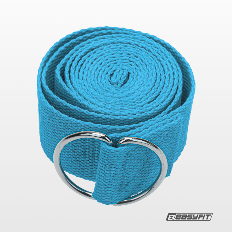 Ремінь для йоги EasyFit EF-1830-LBL, світло-блакитний
