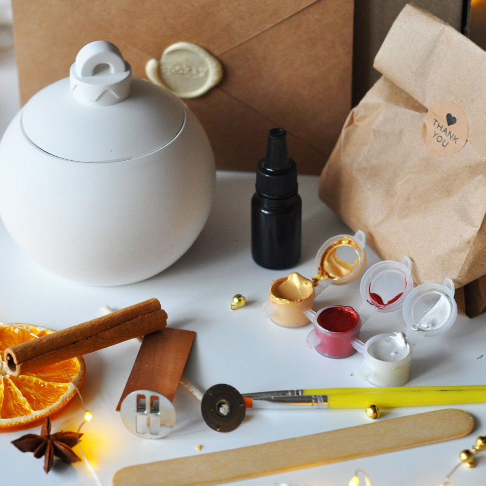 Новорічний набір для створення свічки «Ялинкова іграшка» M SP2466 на одну свічку