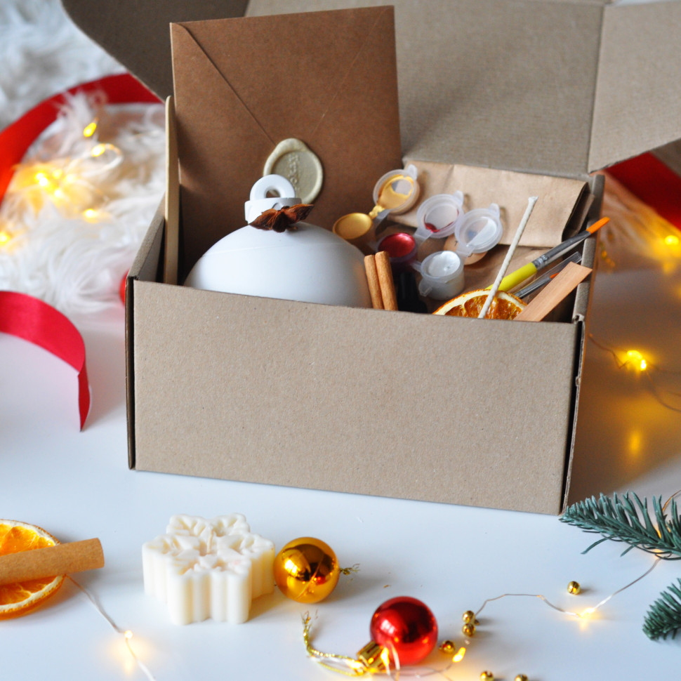 Новорічний набір для створення свічки «Ялинкова іграшка» M SP2466 на одну свічку