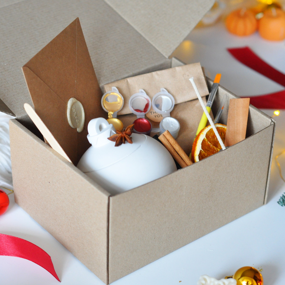 Новорічний набір для створення свічки «Ялинкова іграшка» M SP2466 на одну свічку