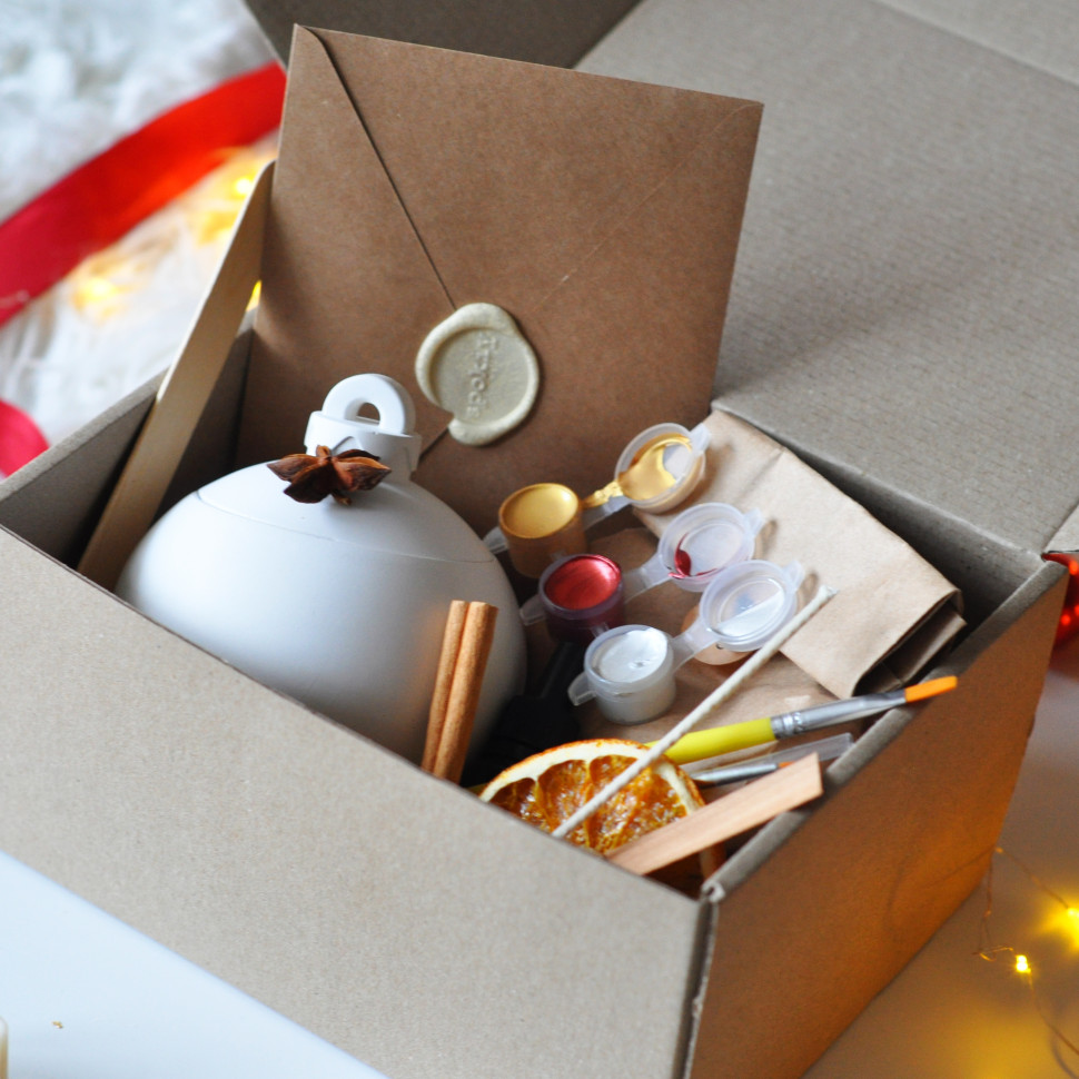 Новорічний набір для створення свічки «Ялинкова іграшка» M SP2466 на одну свічку