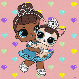 Картина по номерам "L.O.L. Surprise! TroopSurprise Miss Baby With Miss Puppy" Идейка KHO6291, 40х40 см 