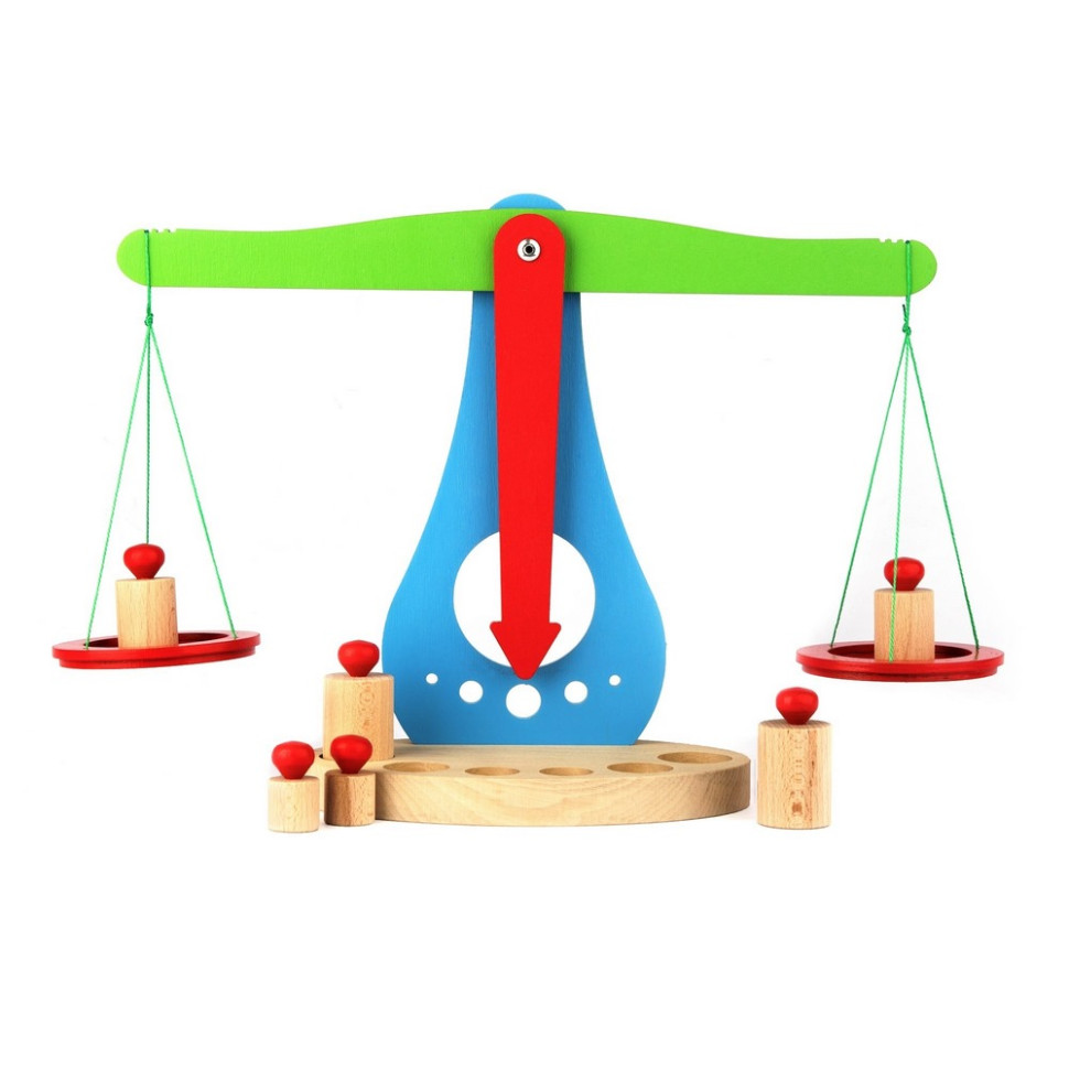 Дитячі навчальні терези Komarovtoys А 376 з гирьками 6 штук