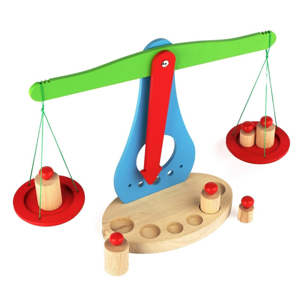 Дитячі навчальні терези Komarovtoys А 376 з гирьками 6 штук