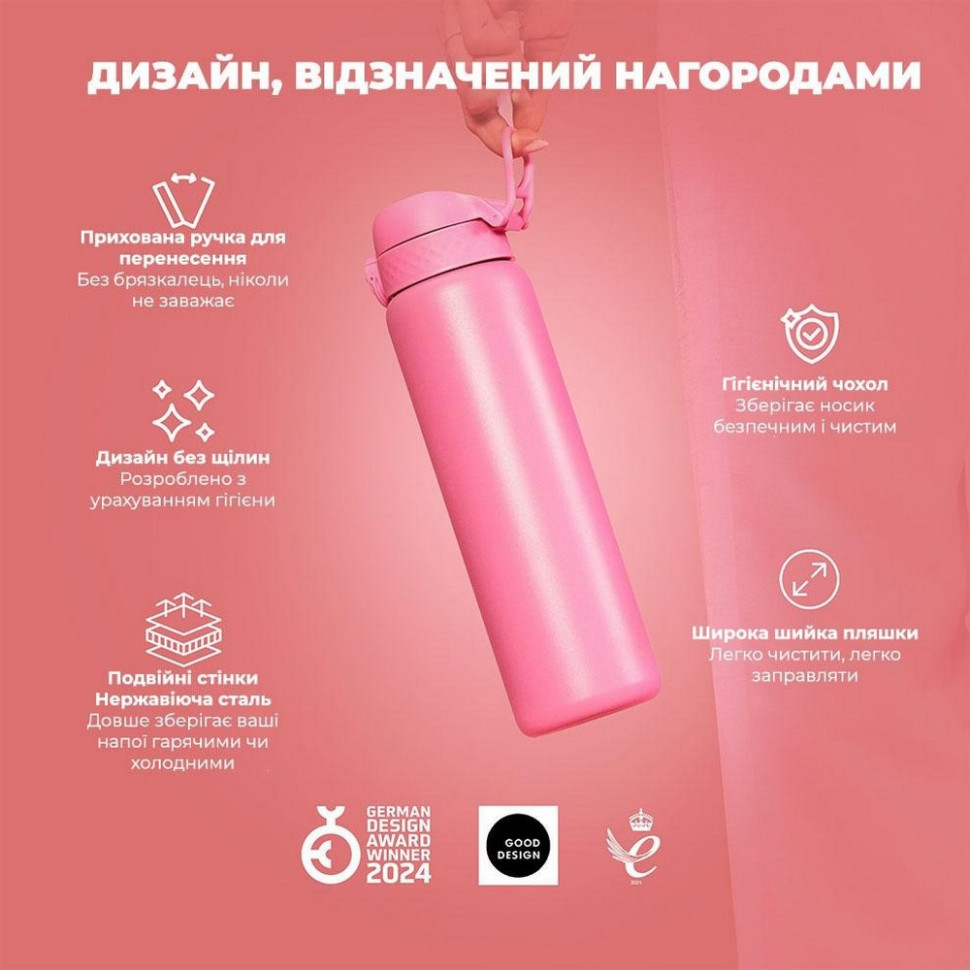Пляшка для води вакуумна Vacuum Insulated ION8 I8TS1000ROSEB 920 мл, Rose Bloom