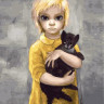 Картина за номерами. Brushme "Дочка з котиком. Маргарет Кін" GX29281 