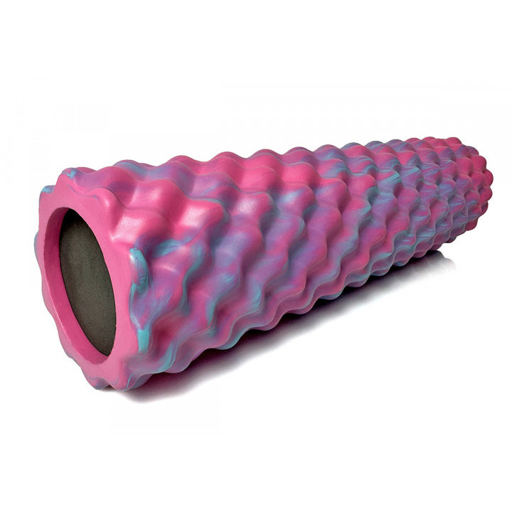 Массажный ролик Bubbles EasyFit EF-3341-1-P розовый-голубой 45 см