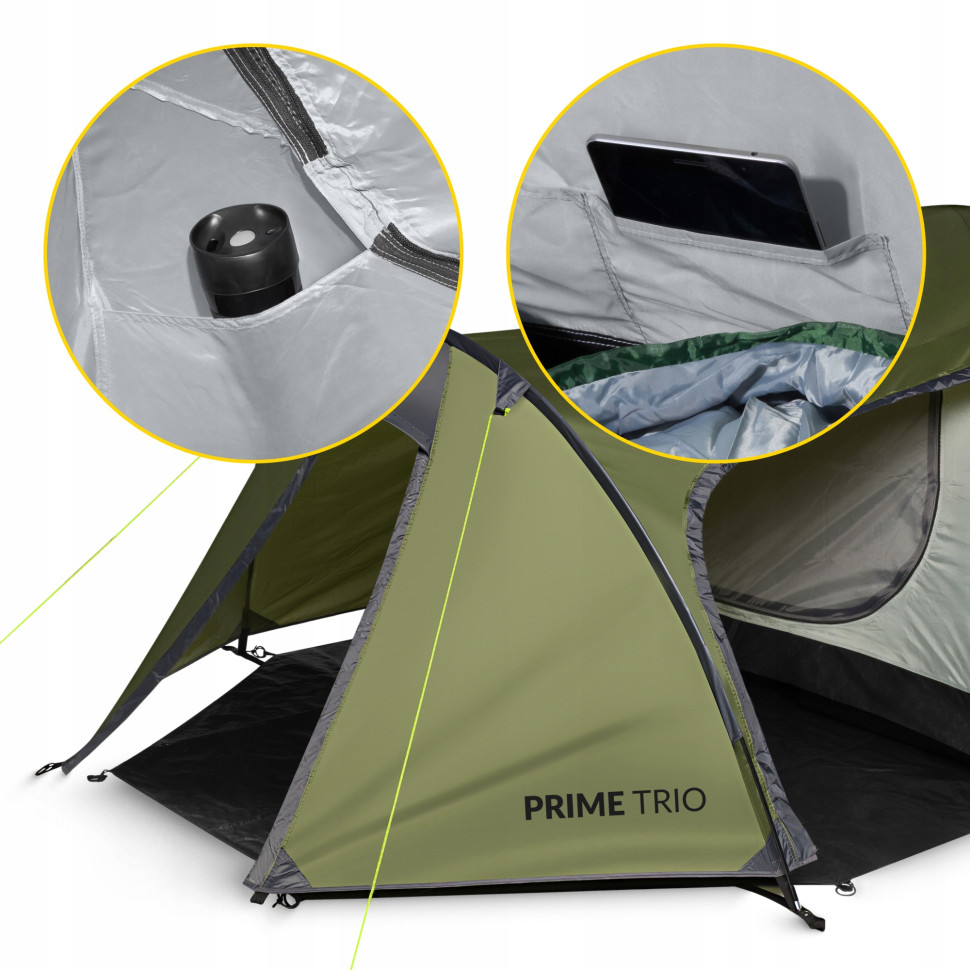 Палатка туристическая Prime Trio Mountain Goat P-5905973406574 Olive