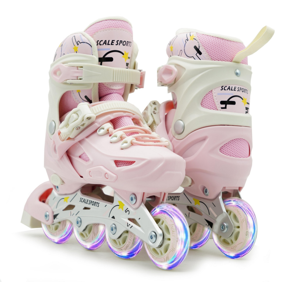 Детские раздвижные ролики Scale Sports 2011782854 Pink LF 605, размер 29-33