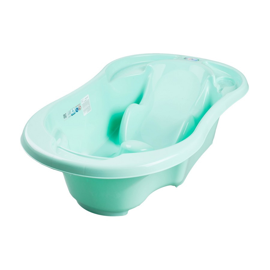 Ванночка дитяча 2 в 1 «Комфорт» Tega Baby TG-011-105 анатомічна, світло-зелений